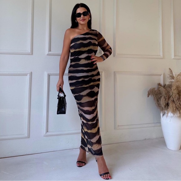 ZARA TIE-DYE PRINT TULLE DRESS - Picture 11 of 14